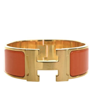 Pre-Loved Hermes Enamel Clic Clac H Bracelet PM